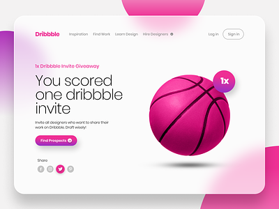 Dribbble Invite 1x giveaway (expired)