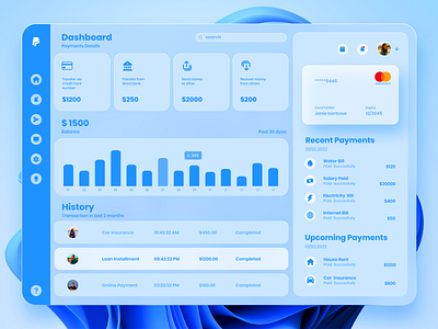 Paypal Concept dashboard Design