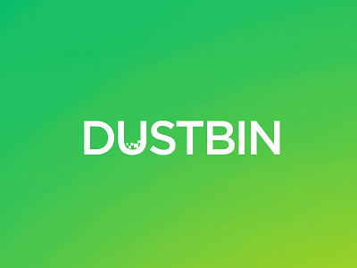 Dustbin art direction best logo design graphic logo minimal minimalist play textlogo visula text project vtp