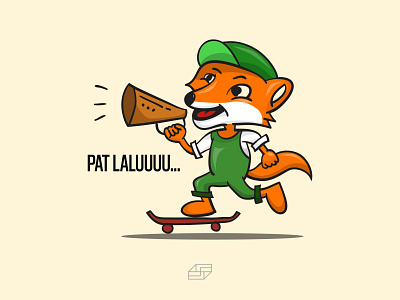 FOX Skateboard say something animation arulustration cartoon cartoon character cartoon illustration design illustration illustrator vector