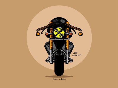 Look Sporty with this Cafe Racer animation art artwork arulustration caferacer cartoon design illustration illustration art illustrator logo minimal motorcycle vector