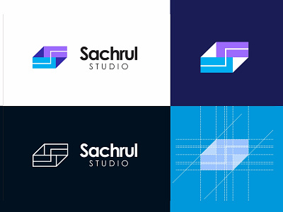 S Logo branding design flat logo minimal vector