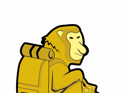 illustration monkey regional animation design flat identity illustration illustrator logo minimal type vector