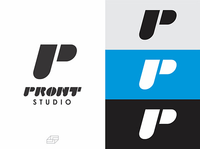 presentasi pront studio branding design flat logo logop logopront plogo prontstudio studiologo vector