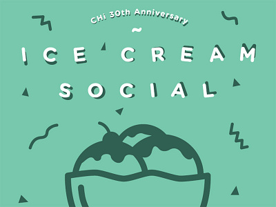 Ice Cream design event ice cream illustration internal poster sundae typography