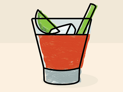 Bloody Mary Bar bloody celery cocktail drink glass ice illustration bloody mary lime mary poster tomato