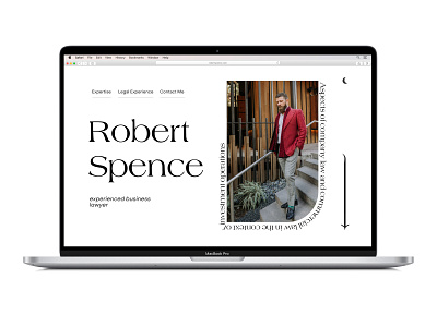 Robert Spence® - Business Lawyer Portfolio business design editorial landing page lawyer photography typography ui ux website