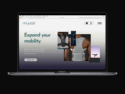 MWAI® Healthcare & Fitness Desktop Design design ecommerce health photography shop ui ux website