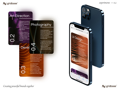 Studio Features - gridbase® design editorial mobile orange photography studio ui ux website