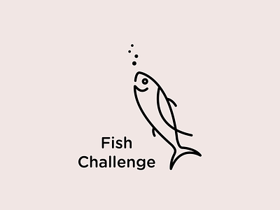 Fish line art logo