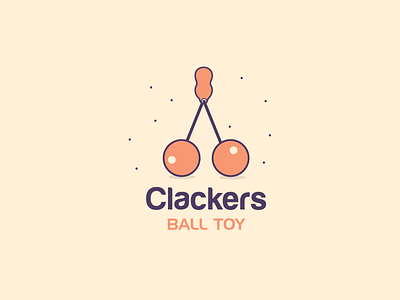 Clackers Logo ai app ball branding clackers concept creative design flat icon illustration logo toy vector