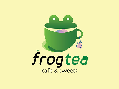 Frog Tea animal animation app branding color concept creative design flat frog icon illustration logo tea ui vector