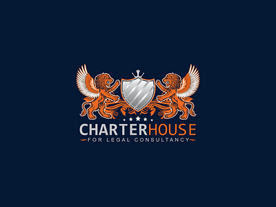 Charterhouse logo animal animation app art branding concept creative design heraldic identity illustration inspiration lettering lion logo typography ui ux vector web