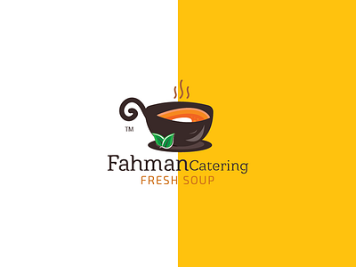 Fahman Catering Logo .KSA app branding color concept creative design food fresh identity illustration inspiration lettering logo orange soup type typography ui ux web