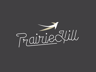 Prairie Hill Logo Concept hand type logo