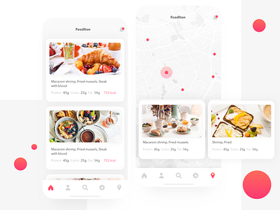 Foodlton mobile app app design food icon logo ui ux