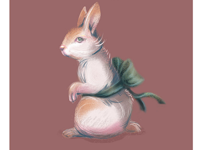 Rabbit fluffy illustration present rabbit