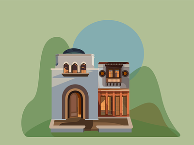 Mansion architecture illustration mansion vector