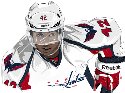 Joel Ward Illustration adobeideas capitals hockey illustration intuoscreativestylus joelward nhl vector wacom