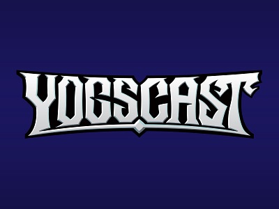 Yogscast Logo blue fantasy logo silver wordmark yogscast youtube