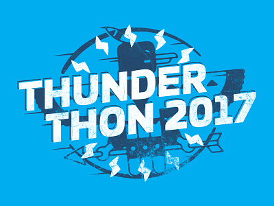 Thunderthon 2017 arrow bird blue camp cyan distress logo native t shirt thunder thunderbird vintage