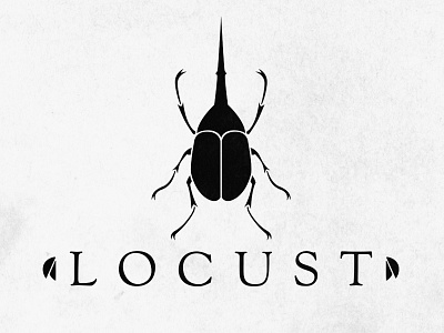 Locust Wines alcohol beetle black bug locust logo white wine wordmark