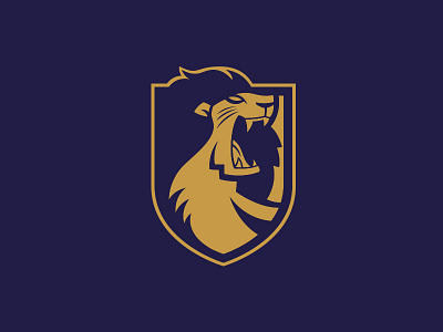 TNCJ Lions crest football gold lion lions logo navy new jersey shield sports