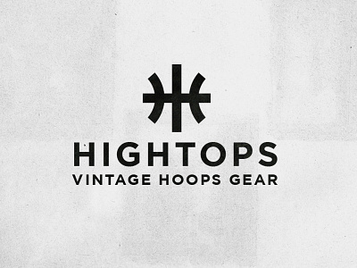 Hightops basketball black hoops icon logo white