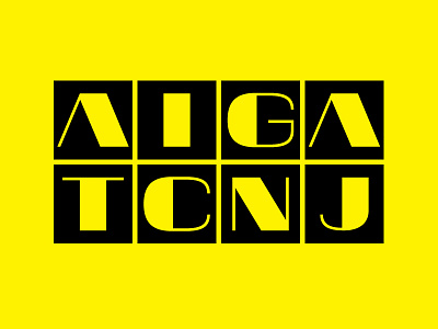 AIGA TCNJ aiga logo new jersey squares tcnj yellow