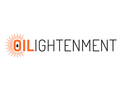 Oilightenment enlightenment eye logo oil orange wordmark zen