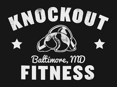 Knockout Fitness black boxing fitness gloves gym mma shirt stars tshirt vintage white workout