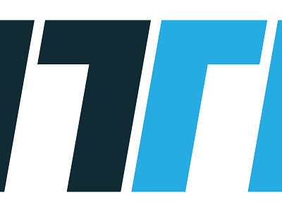 TT blue cyan letterform logo t wordmark