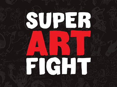 Super Art Fight Rebrand art drawing hand drawn hand drawn font icon illustration logo rebrand redesign