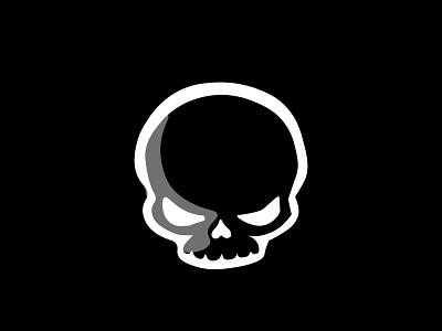 Skull with black background