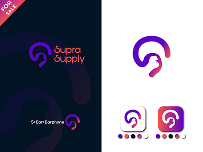 Supra Supply earphone eCommerce logo design