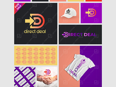 Direct deal eCommerce logo brand identity design branding direct deal direct deal branding direct deal logo direct deal logo design ecommerce logo graphic designer logo design printingitem shop logo store logo