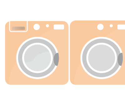 Icons - Washer and Dryer for Infographic