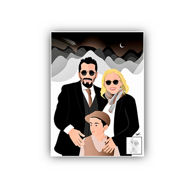 Family Portrait art children children art design family family portrait illustraor illustration person vector