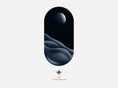 Moonlight art design dribbble hello illustration invite logo planet procreate space stars