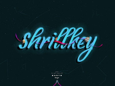 Shrillkey art design dribbble illustration invite logo planet procreate space stars vector