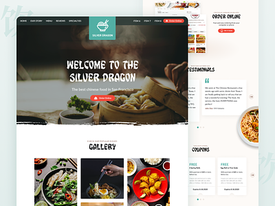 Chinese Ordering Template chinese restaurant chinese website food food inspiration gatsby landing page online ordering restaurant landing page ux web template webdesign website
