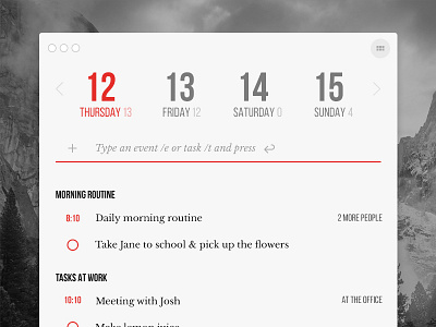 Calendar App app calendar mac minimal schedule study typography