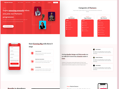 Printrite Partner Landing Page design minimal typography ui ux web website