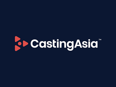 CastingAsia logo branding design flat icon illustration logo minimal typography