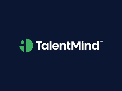TalentMind logo app branding design flat icon logo minimal typography