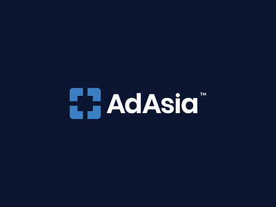 AdAsia logo branding design flat icon logo minimal typography ui