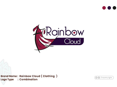 RAINBOW CLOUD LOGO brand brand identity branding color design designer graphic design identity illustration lettermark logo logotype mark vector