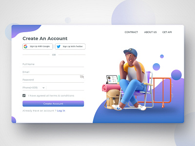 UI DAY 01 ( SIGN UP PAGE ) branding design designer graphic design landing page login page sign up signup ui ux