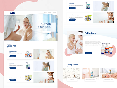 Dermocosmetics Homepage beauty cosmetics design flat health health app health care illustration ui vector web