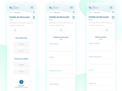 Doctor's Appointment Process - Mobile appointment calendar hospital medical mobile mobile app design ui